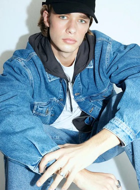 土耳其mavi水洗复古男士牛仔外套男