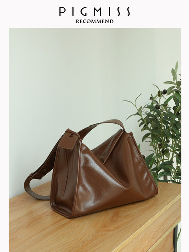 PIGMISS油蜡牛皮通勤包托特包