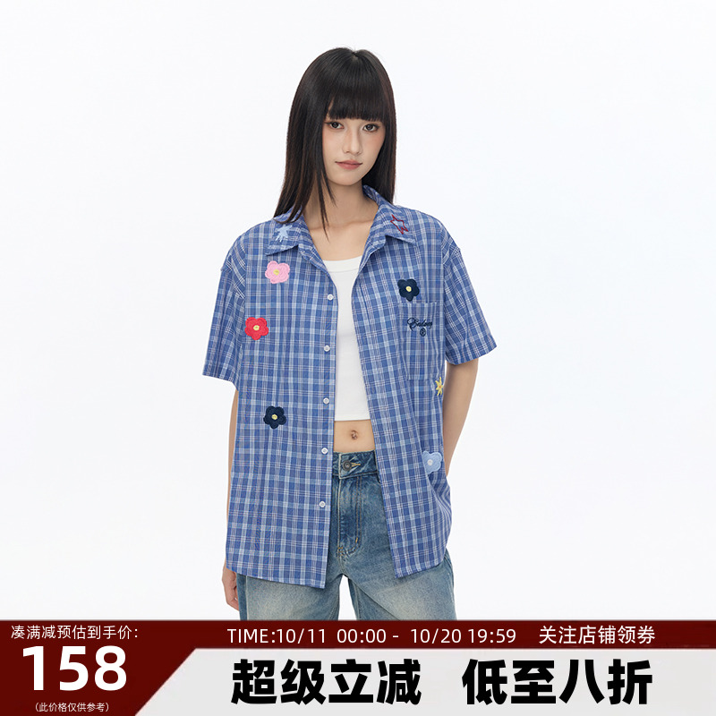 【Endweep官方店】小花刺绣衬衫