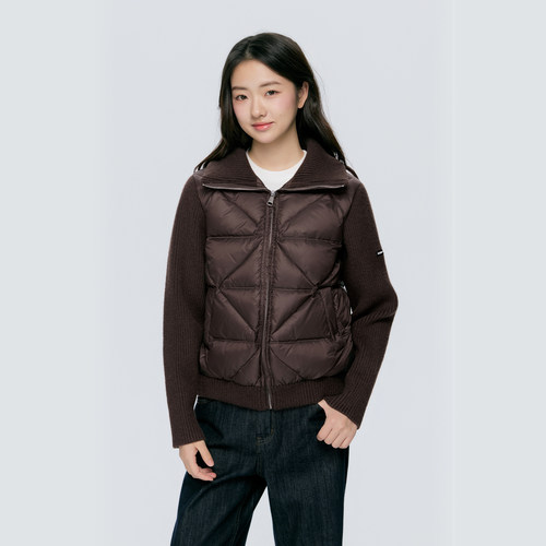 KSXN毛织拼接翻领羽绒服