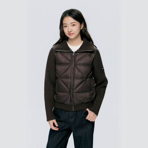 KSXN毛织拼接翻领羽绒服