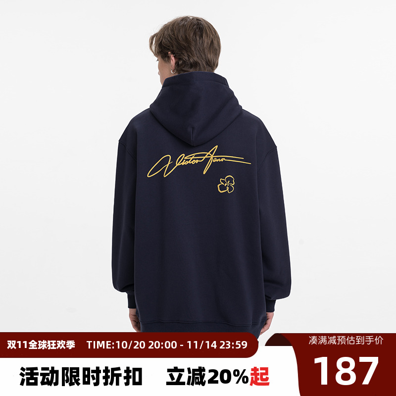 Endweep宽松休闲背面小花卫衣