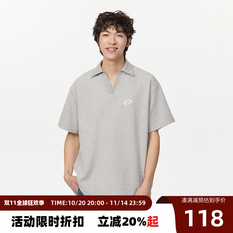 【Endweep官方店】基础翻V领短袖