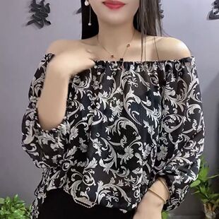复古碎花防晒衣衬衫女2023夏季新款宽松遮肉两用领口雪纺上衣女潮