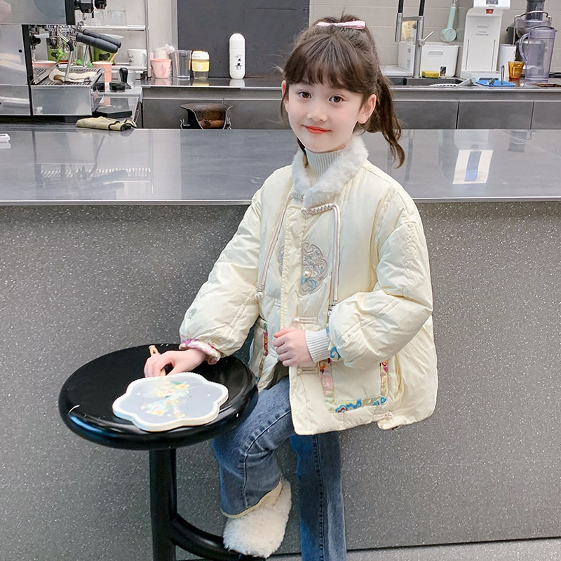 女童棉服冬装2025新款儿童新中式国风汉服羽绒棉袄冬季外套