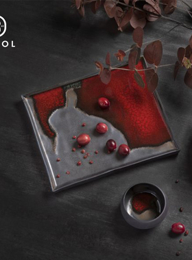 法国Revol 陶瓷寿司盘三文鱼刺身盘长方形日料盘子西餐餐具点心盘