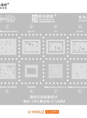 阿毛易修U-MIXU2植锡钢网A18/A15/HI36C0/MT6899Z/Hi6290/Hi36A0