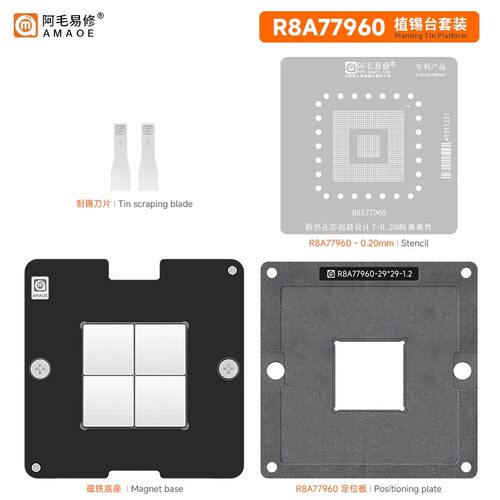 阿毛易修R8A77960植锡台适用瑞萨R-CarM3汽车主机芯片CPU维修钢网