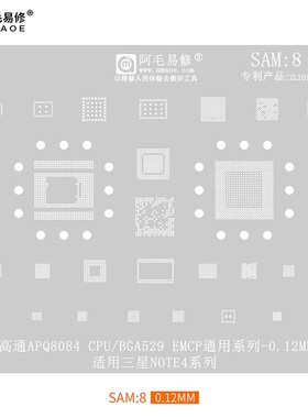 适用于三星NOTE4/APQ8084/CPU/BGA529/植锡钢网/SAM8/阿毛易修