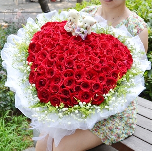 11朵19朵33红玫瑰礼盒鲜花速递晋城市城区泽州县同城店配送花上门