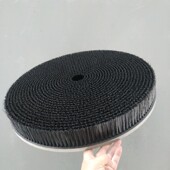 工业圆盘刷抛光去毛刺硬毛刷除尘带杆尼龙丝钢丝碳化硅圆形刷定做