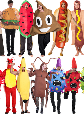 面包热狗服装cosplay食物角色扮演 万圣节成人舞台演出搞笑怪蟑螂