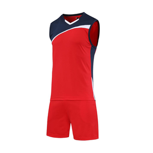 无袖排球服运动服套装男气排球衣羽毛球服乒乓球服女学生训练队服