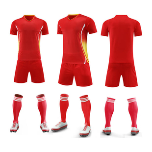 新款足球服套装短袖短裤训练服定制比赛服球衣训练营羽毛球服印字