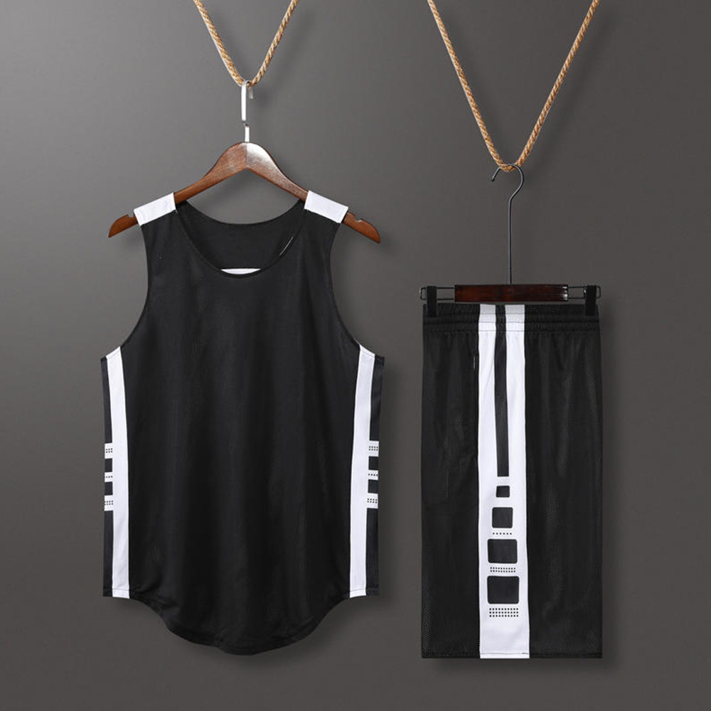 新款双面篮球服套装男女学生队服定制双层透气两面穿背心球衣印号