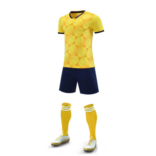 足球服套装短袖短裤训练服定制印字印号比赛服球衣训练营羽毛球服