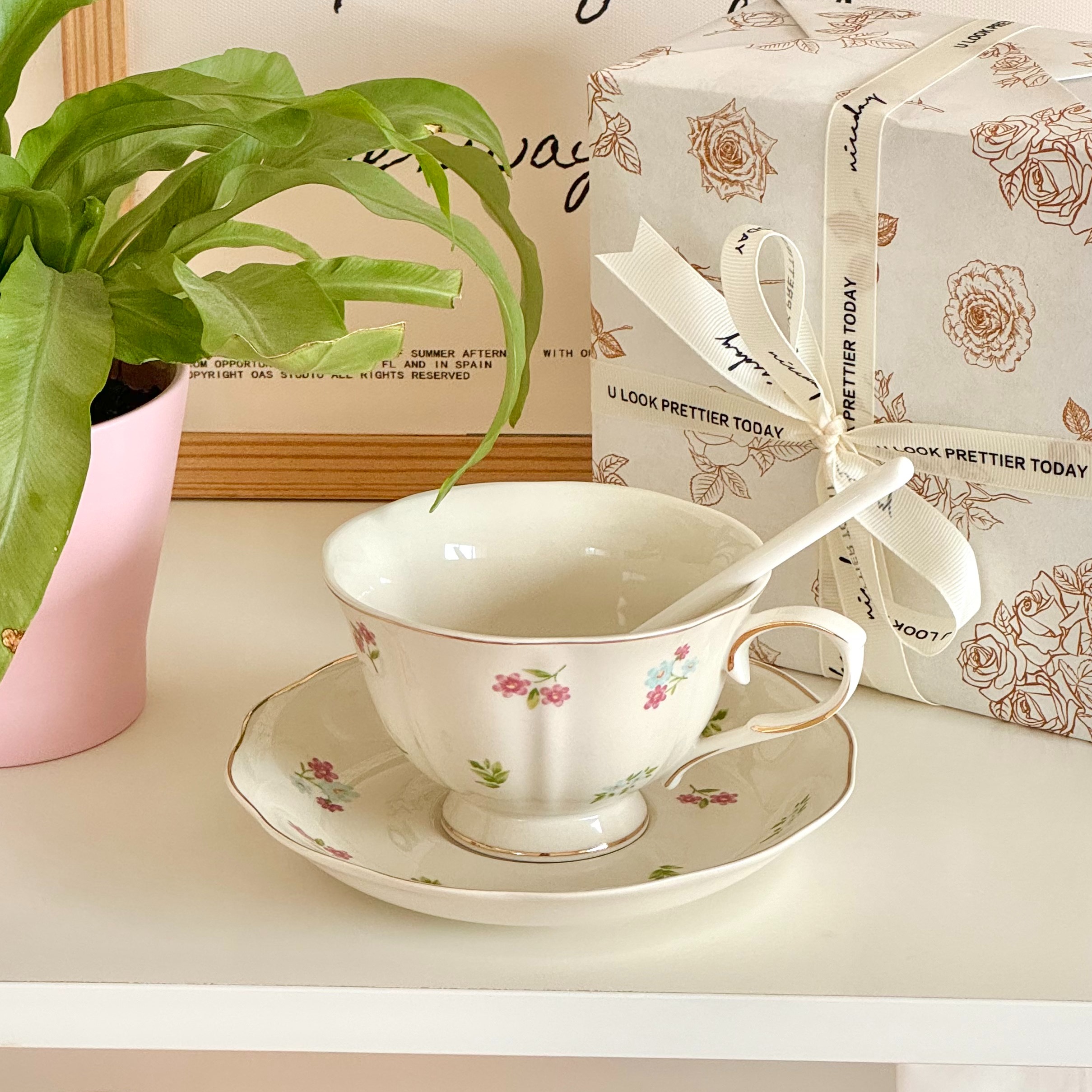 法式复古浪漫下午茶杯碟咖啡杯套装陶瓷杯送闺蜜伴手礼生日礼物女