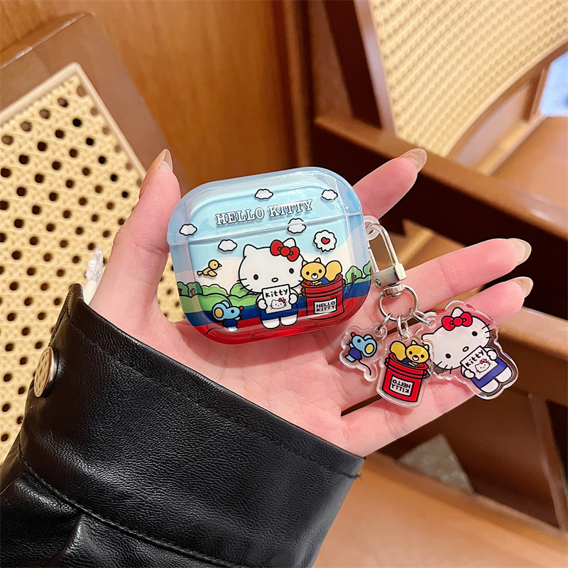 Airpodspro保护套 树林KT猫适用Airpods4保护壳苹果3代无线蓝牙耳机壳airpodspro3软壳卡通2/3代液态硅胶套女