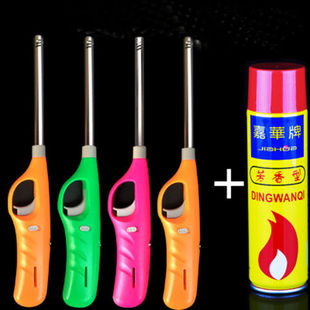 打火机气体明火厨房点火器长枪打火机充气加长家用点煤气灶的长款