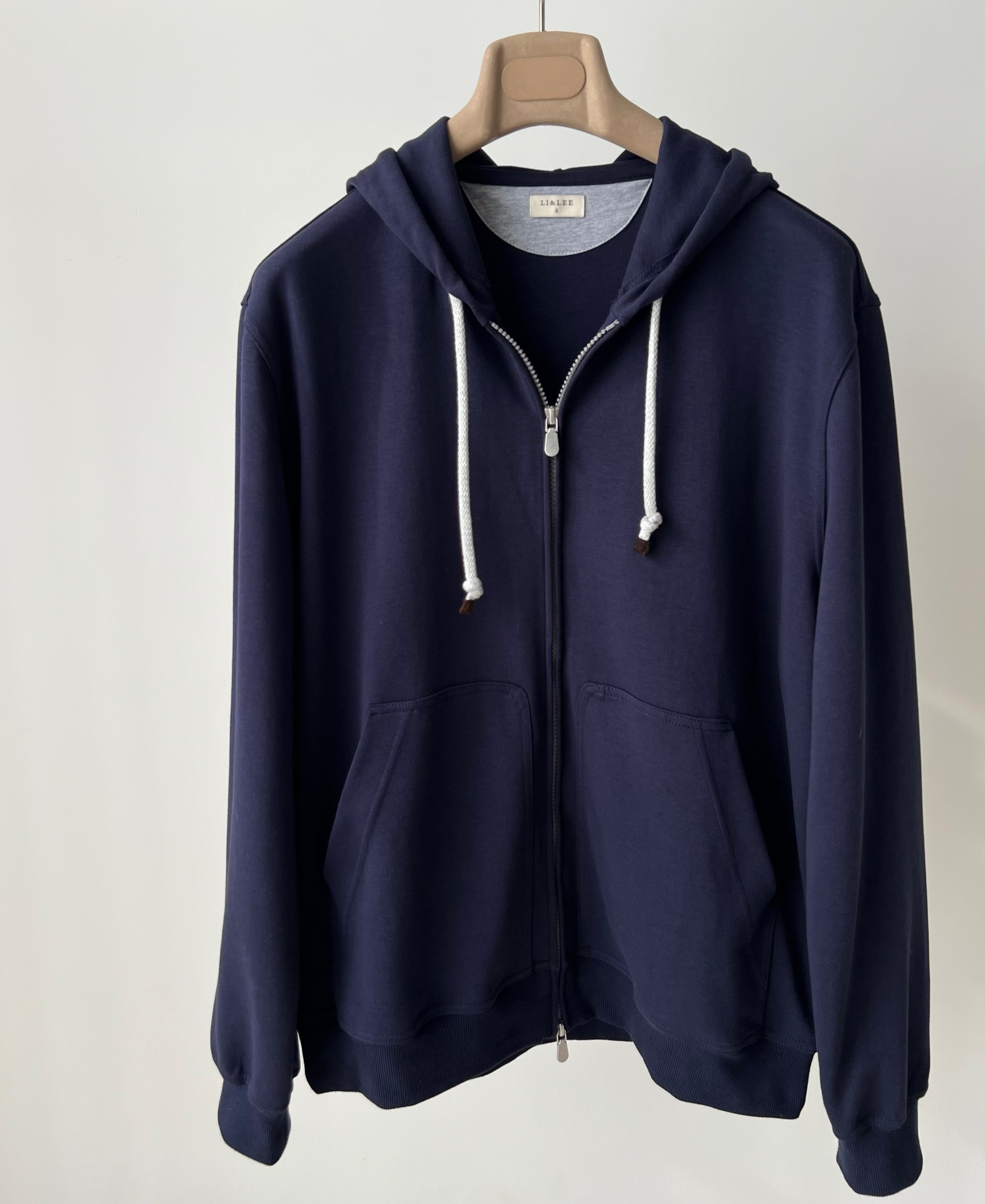 BC 男装意式连帽拉链卫衣撞色帽绳皮头Ykk 双拉链拉头95%棉5%氨纶