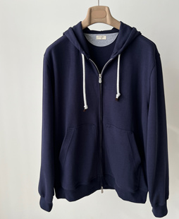 BC 男装意式连帽拉链卫衣撞色帽绳皮头Ykk 双拉链拉头95%棉5%氨纶