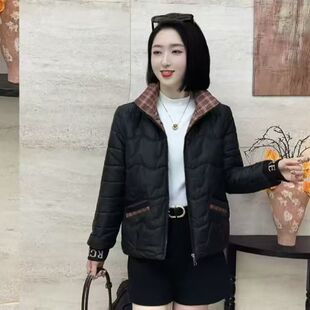 立领轻薄羽绒棉衣棉服女装冬季2025年爆款新款短款小棉袄夹棉外套