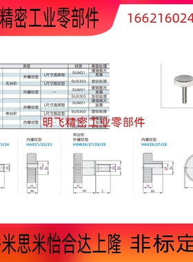 加厚把手压纹把手HAW21-M3-L6-H5HAW22-M4-L10-H9HAW23-M4-L16-H9