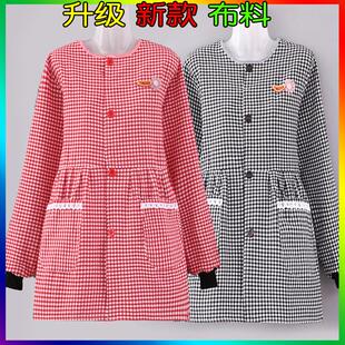 围裙2025做饭网红同款长袖家用厨房正穿女士罩衣布工作服小款外套