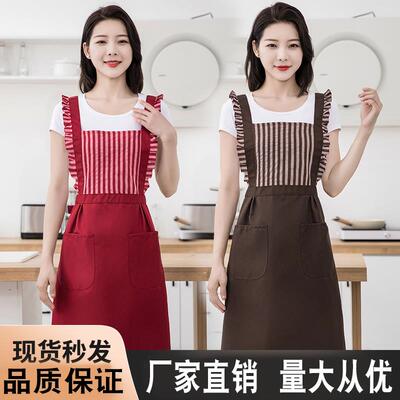家用公主罩衣家务围裙裙工作防水清洁防油风家仆保姆田园厨房韩版