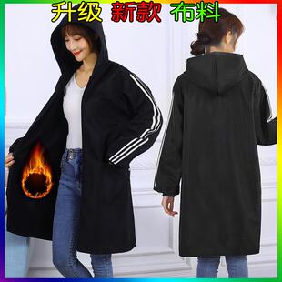 围裙加绒保暖罩衣女冬天加厚大人长袖家用厨房防水外罩男士工作服