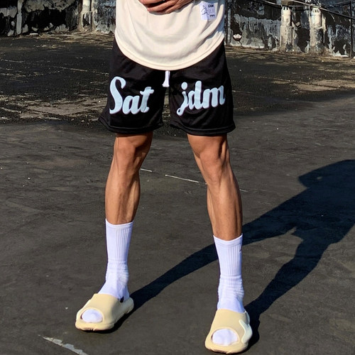 SATJDM潮牌美式四分短裤
