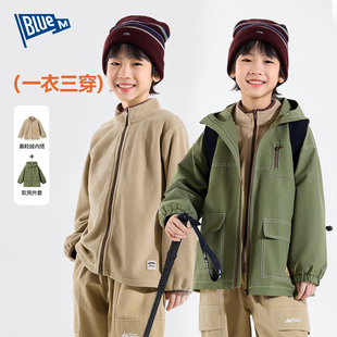 嘟嘟家中大童外套男童冬季上衣儿童三防衣服男孩秋冬儿童户外童装