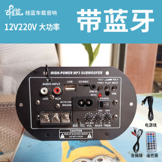 5寸6寸8寸10寸12v24v220v蓝牙功放板汽车低音炮配件家用音响功放