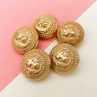 高端B家男女金色大衣纽扣狮子头外套上衣毛衣裙子装 扣 饰钮扣西装