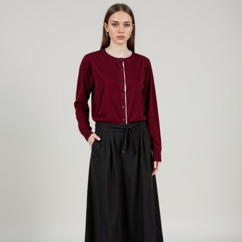 秋冬女圆领开衫羊毛衫修身显瘦毛衣打底衫OL时尚休闲毛线衣针织衫