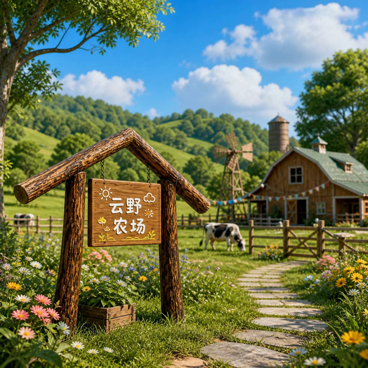 户外景区实木标识路牌定制