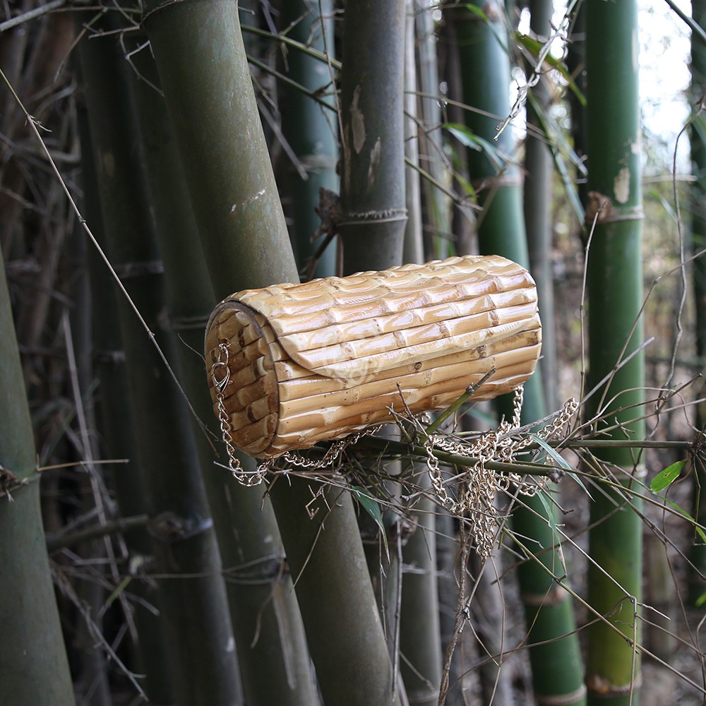 BBPANDA圆筒竹节拼接水桶斜挎包图片