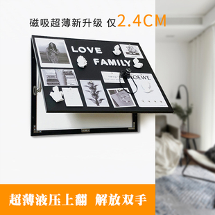 磁吸黑板电表箱装 定制 饰画遮挡配电盒遮丑白板网红照片墙强电竖版