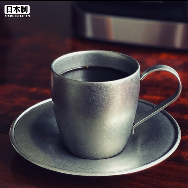 Japan Imported Stainless steel Retro Mug Tray personality Scrub Simplicity Afternoon Tea Mugin the Tableware , Coffee , Mug  category - from Buy2taobao.com to provide professional Taobao agent buy service