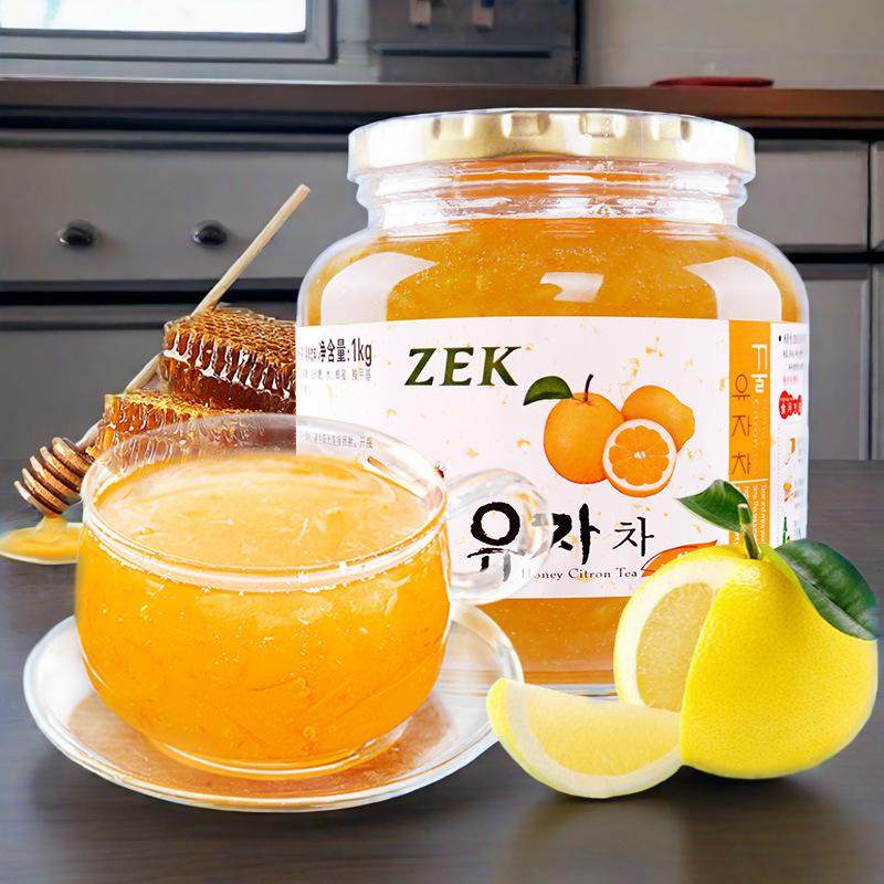 韩国进口ZEK蜂蜜柚子茶百香果红西柚果肉冲饮泡水果酱果味水果茶