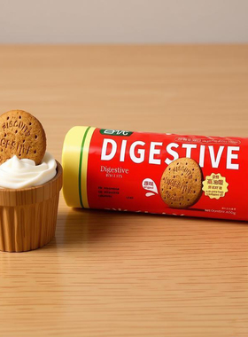 西班牙进口谷优消化饼干Digestive全麦代餐粗粮木糠蛋糕材料400g