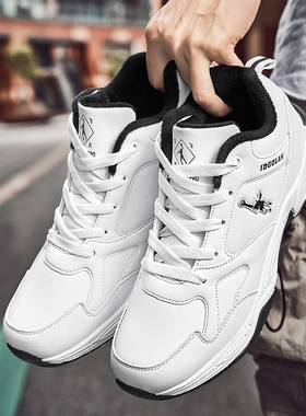 乔丹 格兰男鞋正品冬季加绒保暖棉鞋红色软底防滑舒适健身跑步鞋