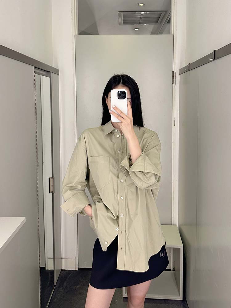 cddily宽松通勤纽扣长袖衬衫