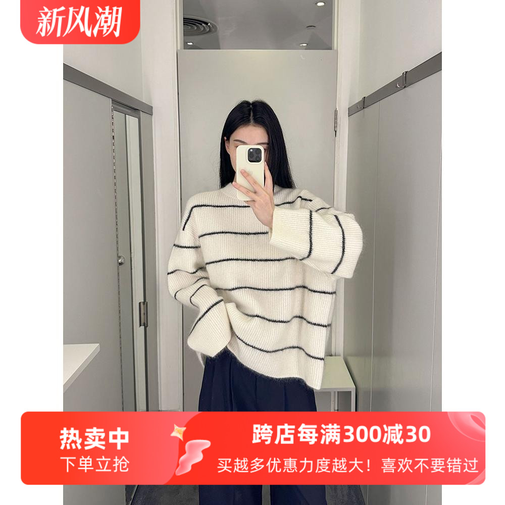 cddily圆领通勤宽松休闲圆领毛衣