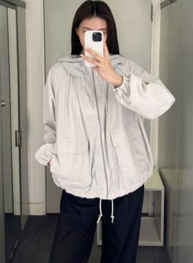 cddily极简通勤风卡其色短款风衣