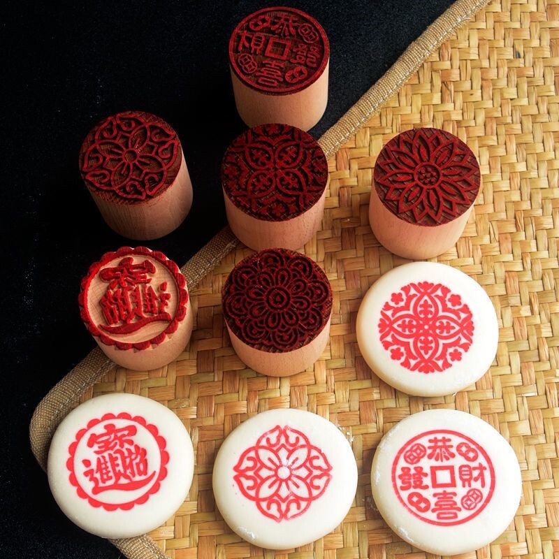 月饼印章馒头印章苏式白皮酥皮月饼印花鲜肉糕点点心印模饽饽印章