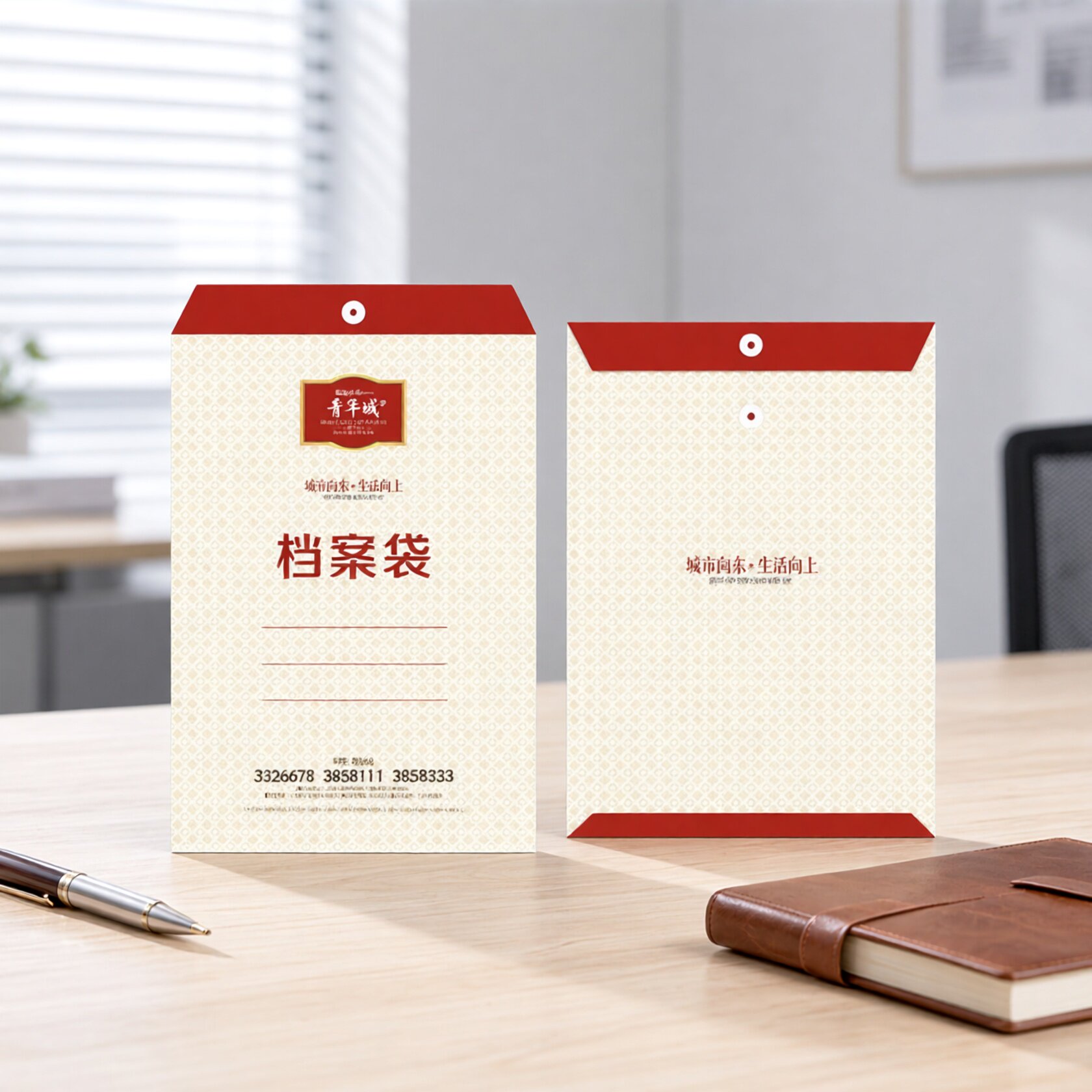 白色档案袋自己生产资料袋牛皮纸图片