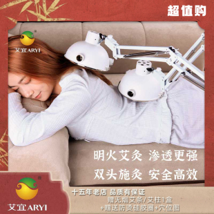 艾宜艾灸灸具双头艾灸器 艾灸器具艾灸盒家用艾灸熏蒸仪器一体机
