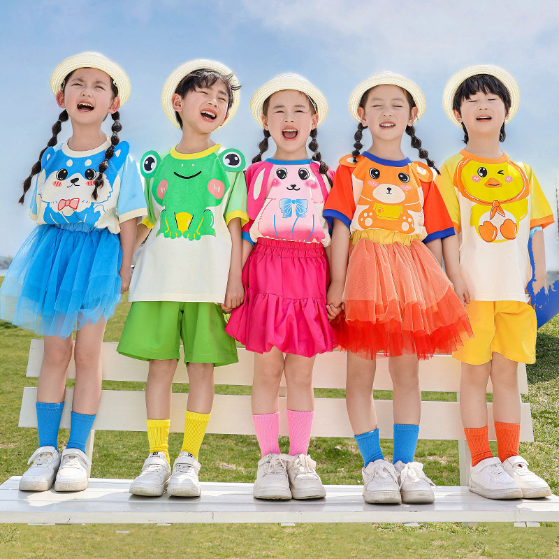 六一儿童表演服幼儿园卡通动物毕业照班服小学生运动会啦啦队服装