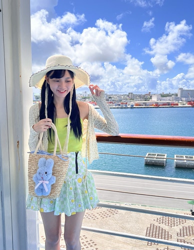 日系夏季双拉链小雏菊少女半身裙